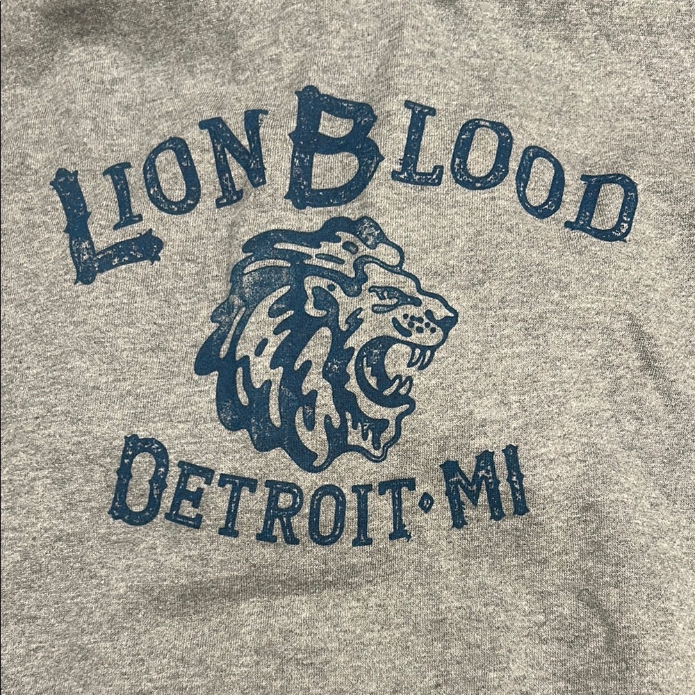 Gray Lion Blood Sweatshirt Detroit Lions